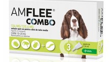 Amflee Combo Dog, 134 mg M (10-20 kg) x 3 pipete