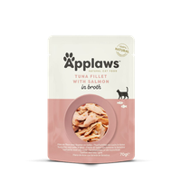 Applaws Tuna Fillet with Salmon in Broth, plic, 70 g - 1