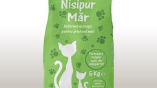 Asternut igienic natural, nisip pentru pisici, Nisipur Mar, bentonita, 5 kg