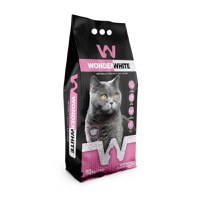 Asternut Pisica WONDERWHITE 5 kg cu aroma de Pudra de Talc - 1