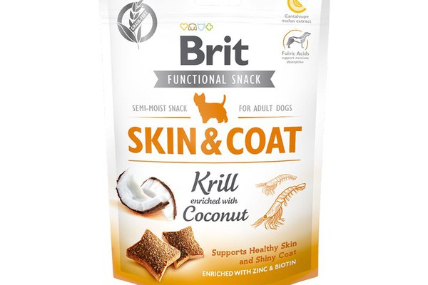 Brit Care Dog Snack Skin and Coat Krill, 150 g