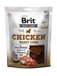 Brit Dog Jerky Chicken With Insect Meaty Coins, 200 g - 1