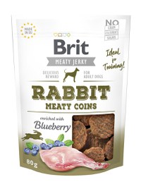 Brit Dog Jerky Rabbit Meaty Coins, 80 g - 1