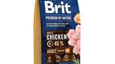 Brit Premium by Nature Adult Medium 15 kg - Hrană completă pentru câini