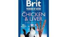 Brit Premium By Nature Cat Sticks With Chicken and Liver, 3 sticks