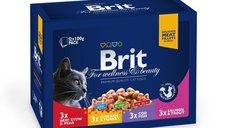 Brit Premium Cat plic Family Variety, 12 Plicuri x 100 g
