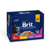 Brit Premium Cat plic Family Variety, 12 Plicuri x 100 g - 1