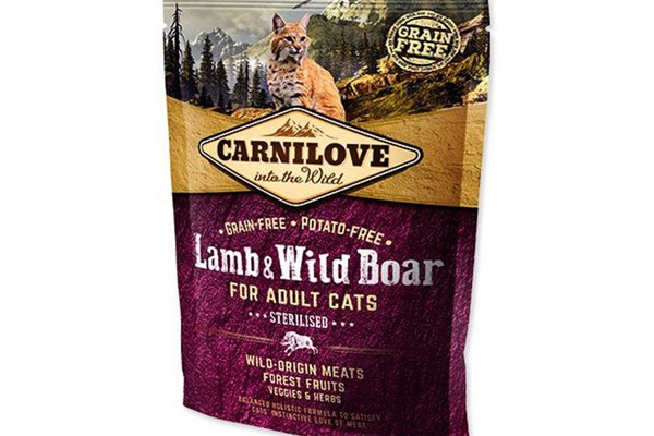 Carnilove Lamb and Wild Boar for Adult Cats, Sterilised, 400 g