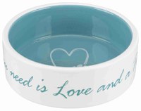 Castron ceramic Pet's Home 1.4 l/ 20 cm crem/verde 25052 - 1