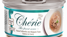 Cherie Adult Cat Grain Free Fulgi de Ton in Sos de Legume, 80 g
