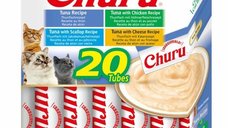 Churu Inaba Cat Varieties Recompense Cremoase cu Ton, 14 g x 20 buc