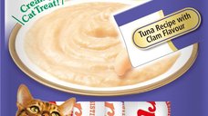 Churu Inaba Snack Cremos pentru Pisici cu Ton si Aroma de Vongole, 14 g x 4 buc