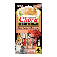 Churu Luxury, Recompensa Cremoasa Pisici, Ton si Homar, 14 g x 4 buc - 1