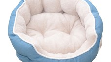 Culcus Pentru Caini Si Pisici Jeans/plush  Bleu-bej 75 X 65 X 24 Cm/ 9258-2002A