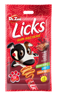 Dr Zoo Licks, recompense caini, Vita, 4x15 g - 1