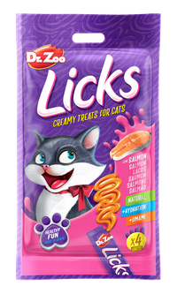 Dr Zoo Licks, recompense pisici, Somon, 4x15 g - 1