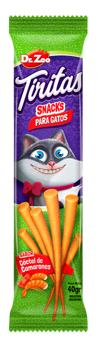 Dr Zoo Tiritas, recompense pisici, Cocktail Creveti, 40 g - 1