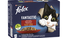 Felix Fantastic Pui, Vită, Iepure, Miel în Aspic Multipack 12x85g