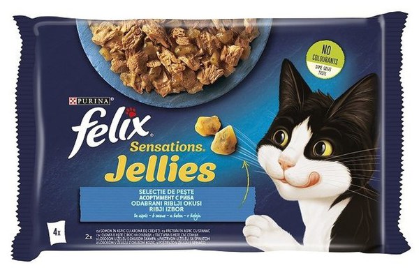 Felix Sensations Jellies Multipack, Peste, 4 x 85 g