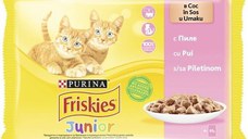 Friskies Junior Cat, Multipack Pui, 4 x 85 g