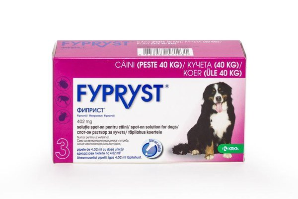Fypryst Caine XL 402 mg, antiparazitar extern caini talie mare (40 - 60 kg), 3 pipete