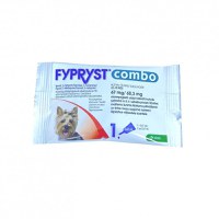 Fypryst Combo Dog S 67 mg pipeta antiparazitara caini talie mica  (2 - 10 kg), 1 pipeta - 1