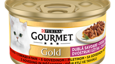 Gourmet Gold Double Pleasure, Vita si Pui, 85 g