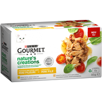 Gourmet Nature's Creations File Multipack, Pui si Curcan, 4 x 85 g - 1