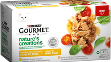 Gourmet Nature's Creations File Multipack, Pui si Curcan, 4 x 85 g