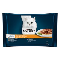 Gourmet Perle Multipack cu Miel, Rata, Ton, Curcan, 4 x 85 g - 1