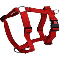 Ham Caini 3x Ajustabil Nylon Rosu Click 15 mm x 30-50 cm - 1