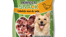 Hrana complementara pentru caini, Perfect Snack, cubulete moi de rata, 80 g