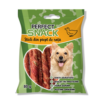 Hrana complementara pentru caini, Perfect Snack, stick cu piept de rata, 80 g - 1