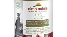 Hrana umeda caini Almo Nature HFC Conserva cu Vita, Cartofi si Mazare, 280 g
