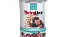 Hrana umeda caini, Nutraline Junior Vita, Curcan & Ulei de In, 800 g