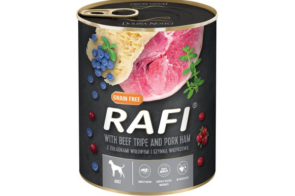 Hrana Umeda Caini, Rafi Dog, Sunca de Porc si Burta de Vita, 800 g