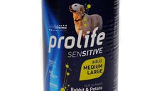 Hrana Umeda Pentru Caini Premium Prolife Dog Adult Sensitive Medium/large Iepure&cartof 400 Gr/39681