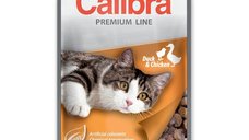 Hrana umeda pentru pisici Calibra Cat Pouch Premium Adult cu Rață si Pui, 100 g