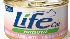 Hrana Umeda Pisici, Life Cat, Ton & Creveti, 85 g