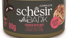 Hrana umeda pisici, Schesir After Dark Cat Wholefood Pui si Vita, 80 g