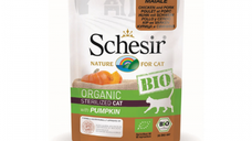 Hrana umeda pisici, Schesir Bio For Sterilized Cat, Pui, Porc şi Dovleac, 85 g