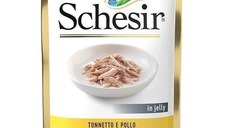 Hrana umeda pisici, Schesir, Ton si Pui in Jeleu, 85 g
