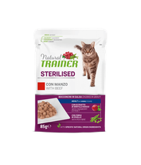 Hrana Umeda Pisici Sterilizate, Natural Trainer, Vita in Sos, 85 g - 1