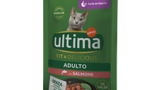 Hrana umeda pisici, Ultima Cat, Adult Sterilizat Fit & Delicious Somon, 85 g