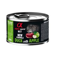 Hrană umedă Premium pentru pisică Alpha Spirit, cu rață și măr, 200 g - 1