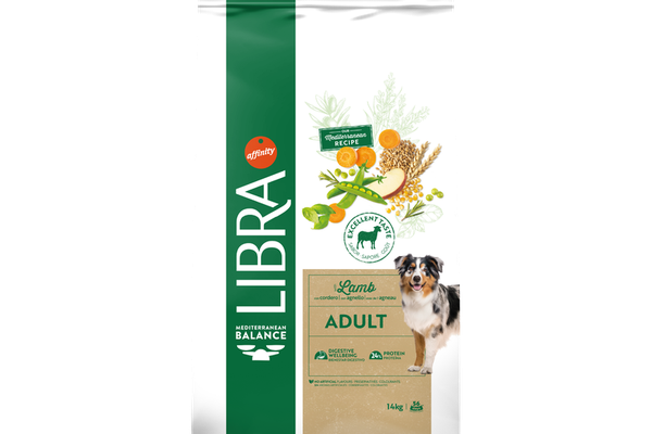 Hrana Uscata Caini Adulti, Libra Dog Adult Medium-Maxi, Miel, 14 kg