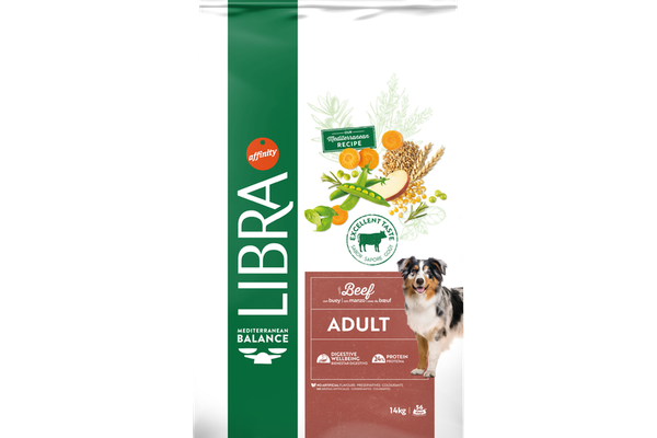 Hrana Uscata Caini Adulti, Libra Dog Adult Medium-Maxi, Vita, 14 kg