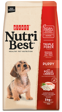 Hrana Uscata Caini Premium, NutriBest Puppy, Pui si Orez, 3 kg - 1
