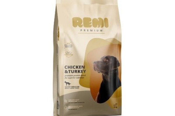 Hrana Uscata Caini, Remi Premium Adult Large Breed cu Pui si Curcan, 3 kg