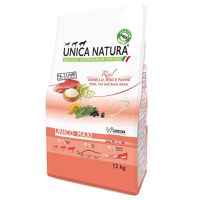 Hrana Uscata Natura Unica Caini Talie Mare cu Miel, Orez Si Fasole, 12 kg - 1